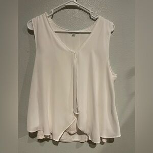 Green Envelope Cream V-Neck Blouse